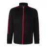 Veste de sport enfant grand zip contrasté en polyester, poches zippées, 250 g/m²