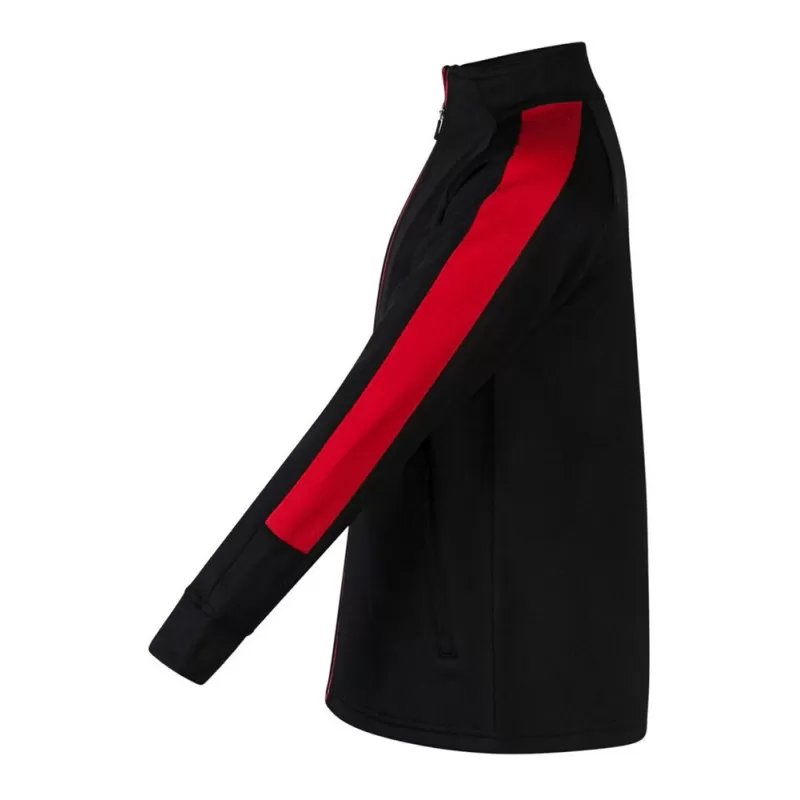 Veste de sport enfant grand zip contrasté en polyester, poches zippées, 250 g/m²