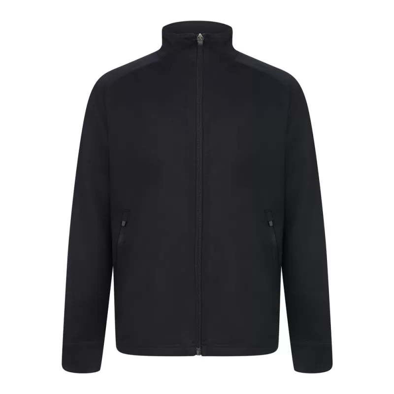 Veste de sport enfant grand zip contrasté en polyester, poches zippées, 250 g/m²
