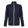 Veste de sport enfant grand zip contrasté en polyester, poches zippées, 250 g/m²