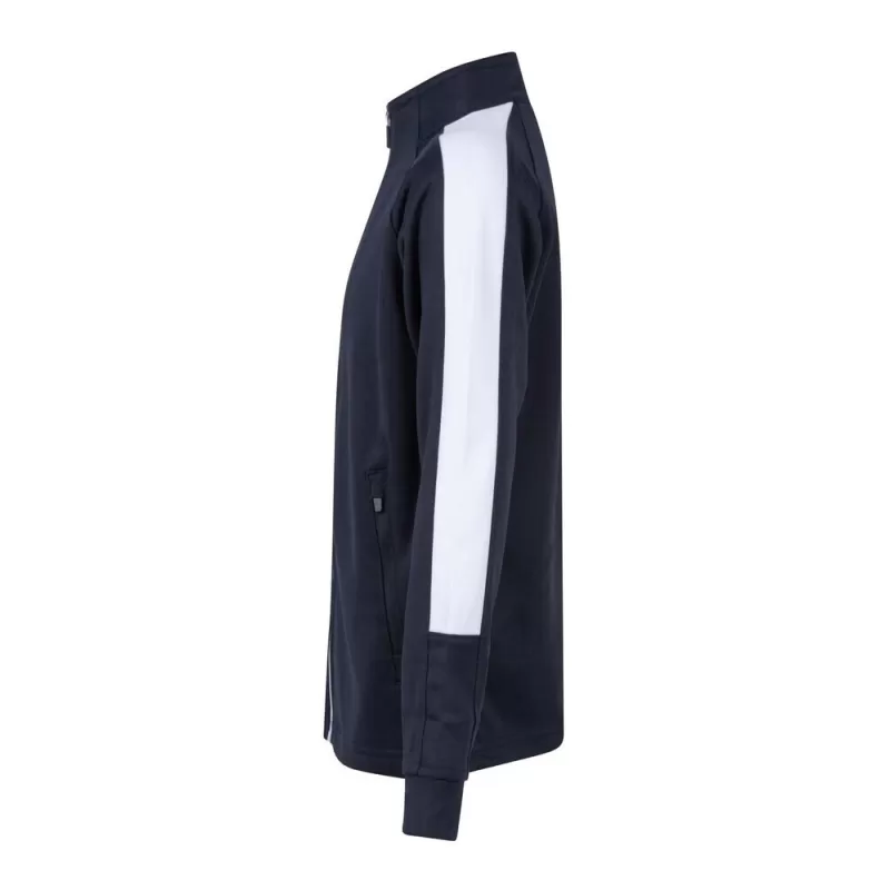 Veste de sport enfant grand zip contrasté en polyester, poches zippées, 250 g/m²