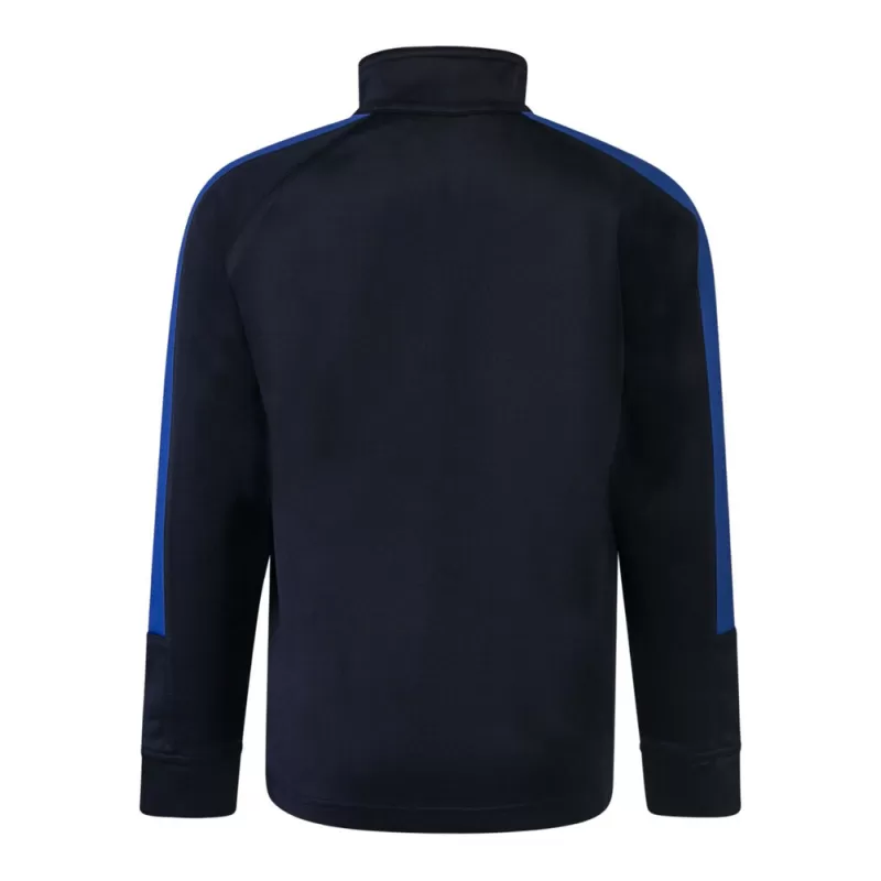 Veste de sport enfant grand zip contrasté en polyester, poches zippées, 250 g/m²