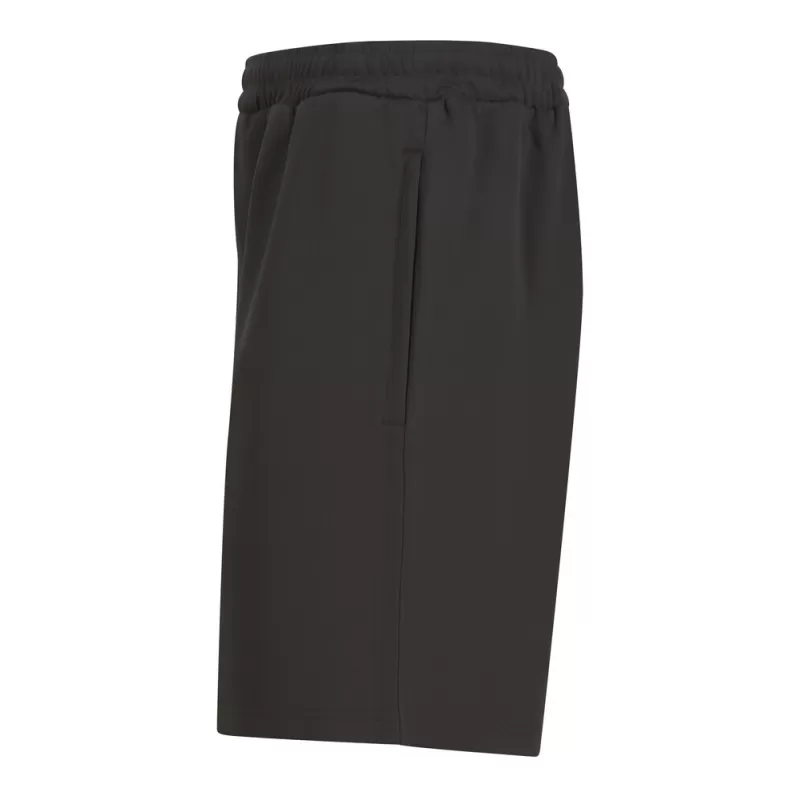 Short de sport bicolore en polyester, poches zippées, taille élastique, 250 g/m²