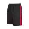 Short de sport bicolore en polyester, poches zippées, taille élastique, 250 g/m²