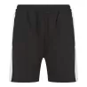 Short de sport bicolore en polyester, poches zippées, taille élastique, 250 g/m²