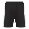 Short de sport bicolore en polyester, poches zippées, taille élastique, 250 g/m²