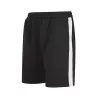 Short de sport bicolore en polyester, poches zippées, taille élastique, 250 g/m²