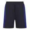 Short de sport bicolore en polyester, poches zippées, taille élastique, 250 g/m²