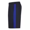 Short de sport bicolore en polyester, poches zippées, taille élastique, 250 g/m²