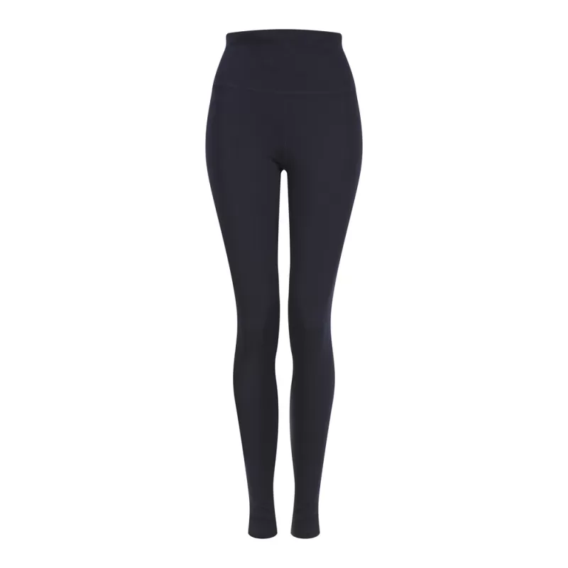Legging femme taille haute, poche arrière zippée pour téléphone, 320 g/m²