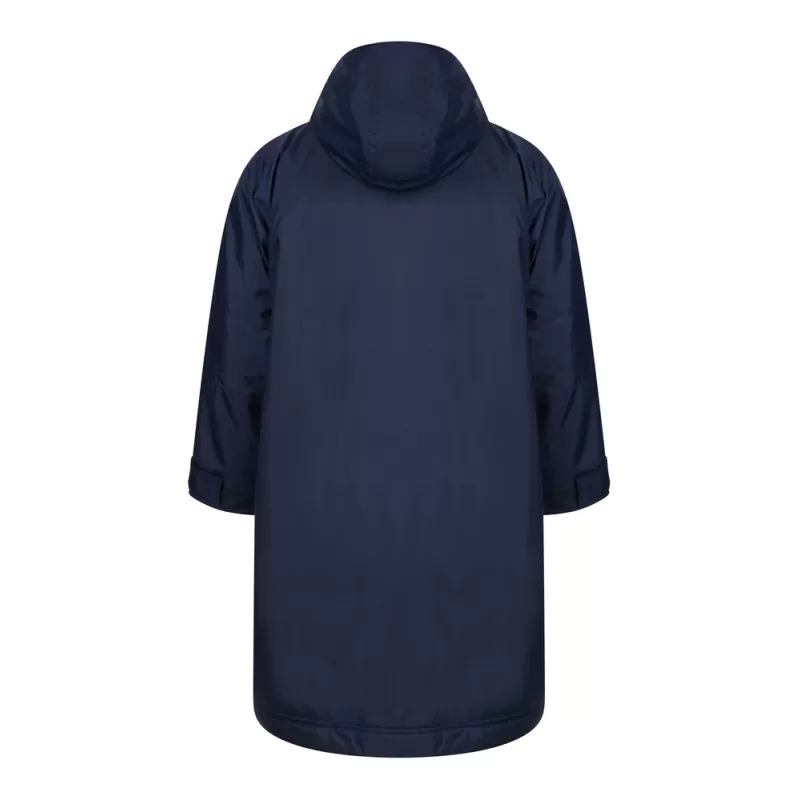 Longue veste imperméable doublure en polaire et capuche, poches zippées, 280 g/m²
