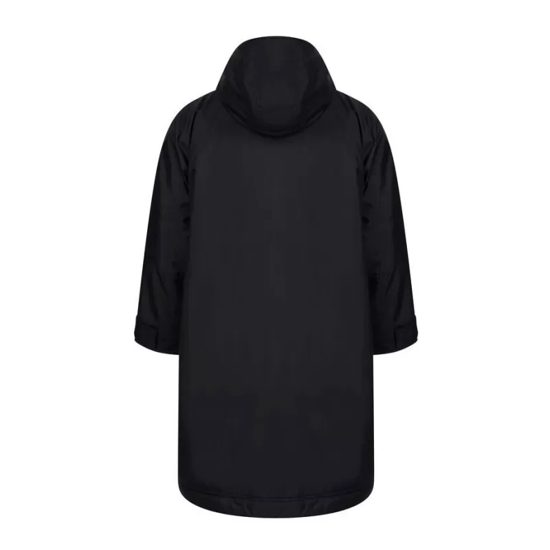 Longue veste imperméable doublure en polaire et capuche, poches zippées, 280 g/m²