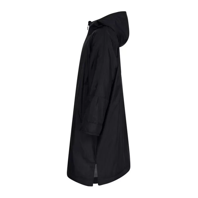 Longue veste imperméable doublure en polaire et capuche, poches zippées, 280 g/m²