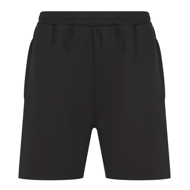 Short de sport enfant en polyester, poches zippées, taille élastiquée, 250 g/m²