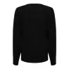 Pull col V femme en coton acrylique jauge 12, 285 g/m²