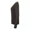 Pull col V femme en coton acrylique jauge 12, 285 g/m²