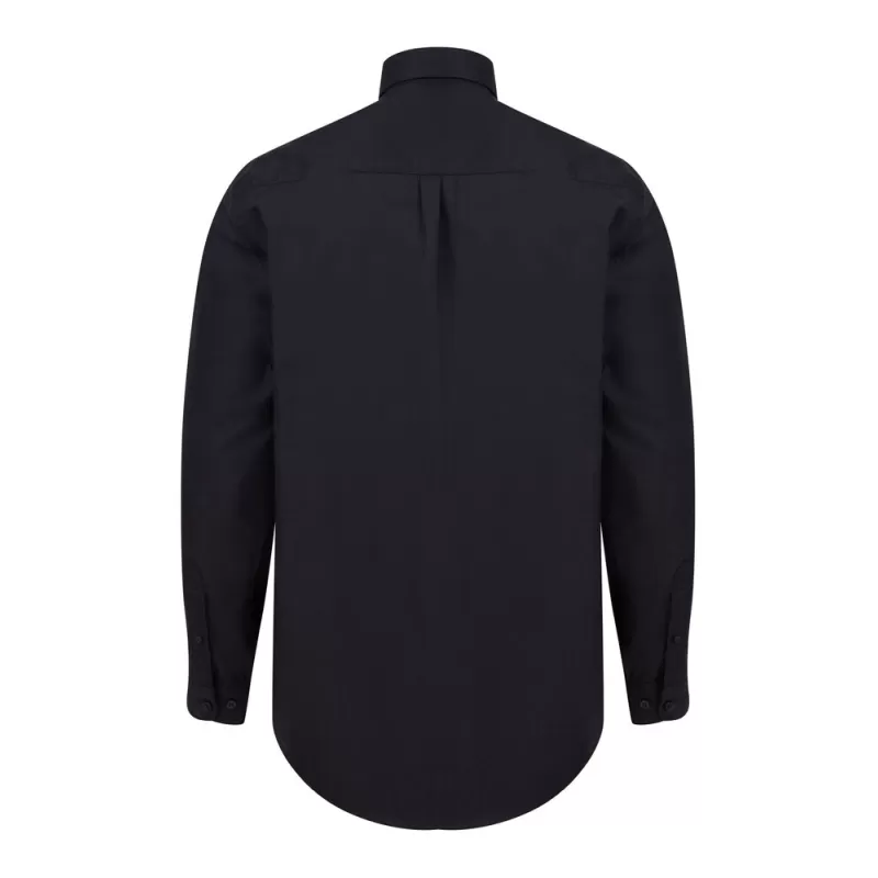 Chemise Oxford manches longues en coton infroissable, coupe décontractée, 150 g/m²
