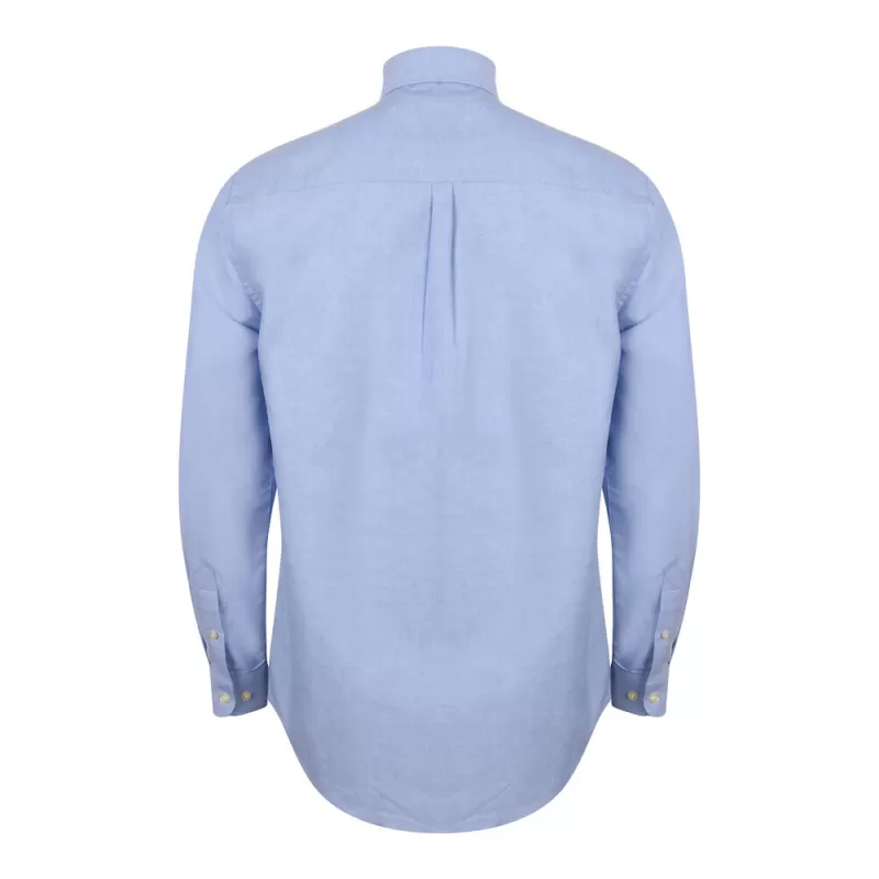 Chemise Oxford manches longues en coton infroissable, coupe décontractée, 150 g/m²