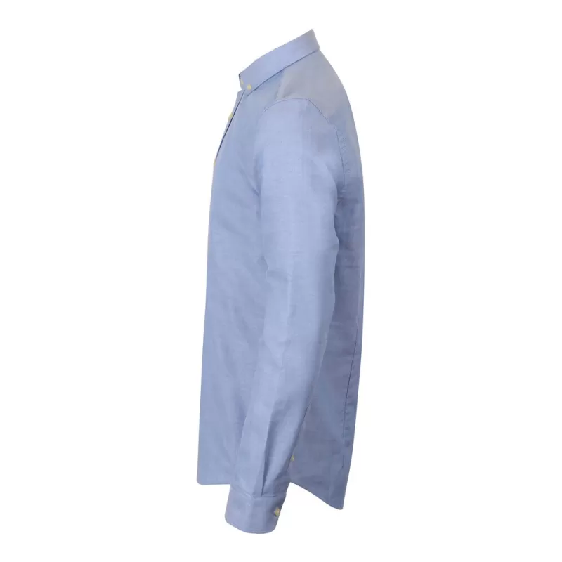 Chemise Oxford manches longues en coton infroissable, coupe cintrée, 150 g/m²