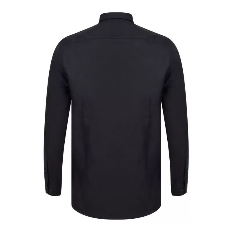 Chemise Oxford manches longues en coton infroissable, coupe cintrée, 150 g/m²