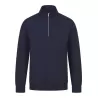 Sweat-shirt durable col zippé, intérieur brossé, 2 poches latérales zippées, 300 g/m²
