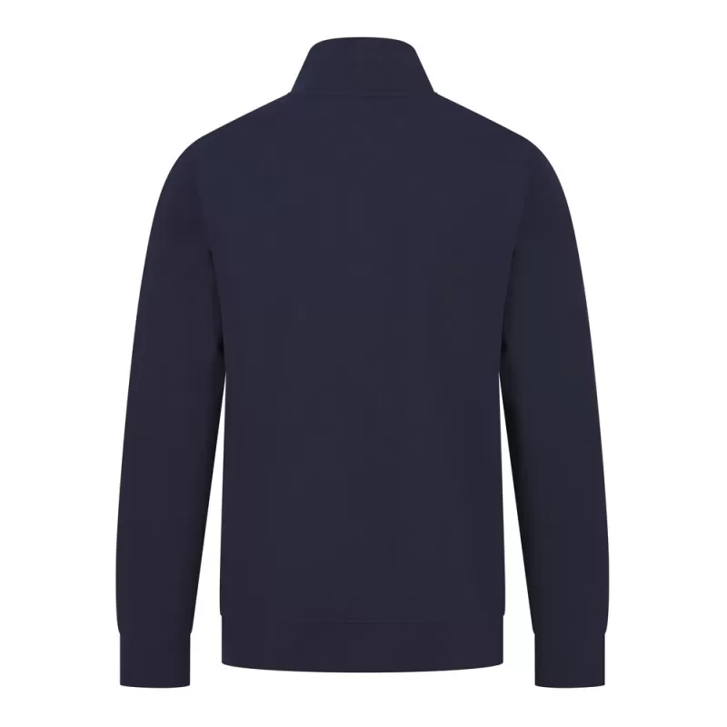 Sweat-shirt durable col zippé, intérieur brossé, 2 poches latérales zippées, 300 g/m²
