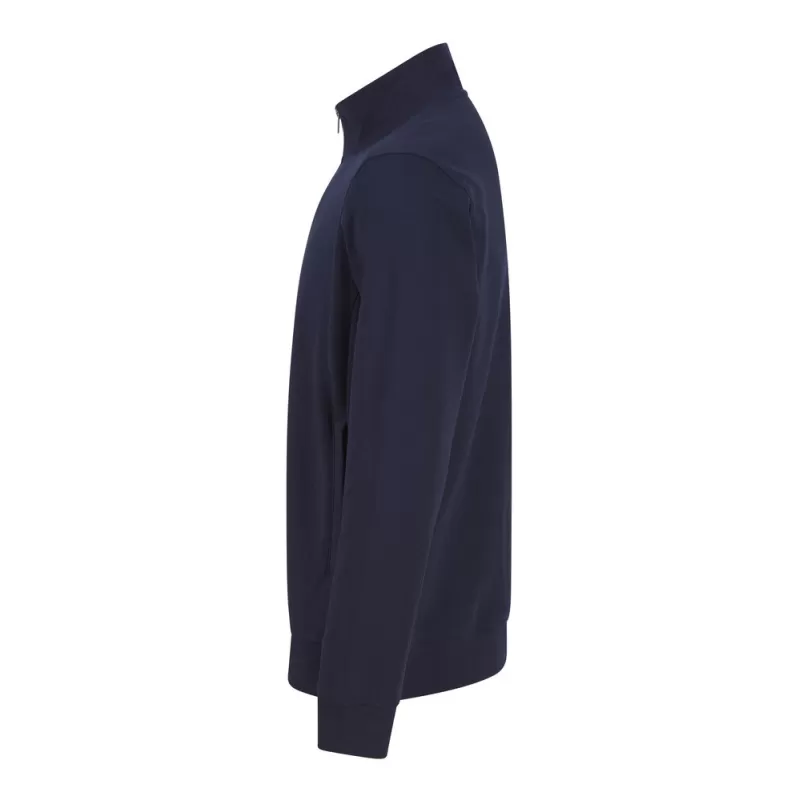 Sweat-shirt durable col zippé, intérieur brossé, 2 poches latérales zippées, 300 g/m²