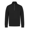 Sweat-shirt durable col zippé, intérieur brossé, 2 poches latérales zippées, 300 g/m²