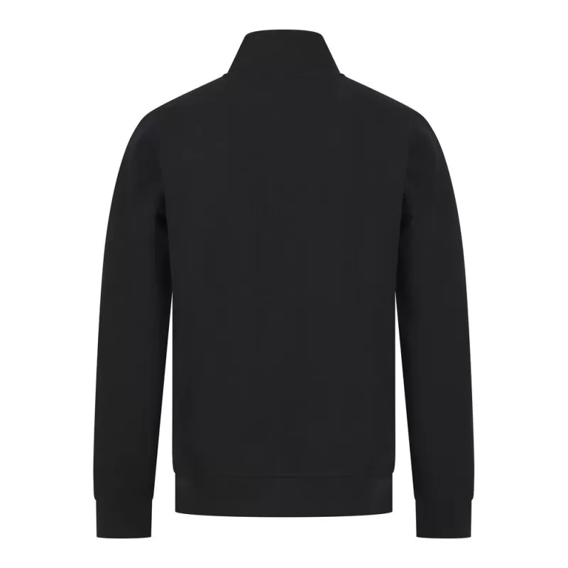 Sweat-shirt durable col zippé, intérieur brossé, 2 poches latérales zippées, 300 g/m²