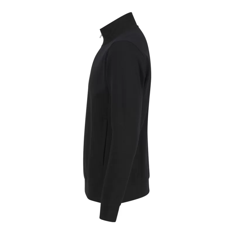 Sweat-shirt durable col zippé, intérieur brossé, 2 poches latérales zippées, 300 g/m²