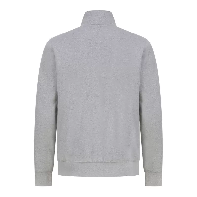 Sweat-shirt durable col zippé, intérieur brossé, 2 poches latérales zippées, 300 g/m²