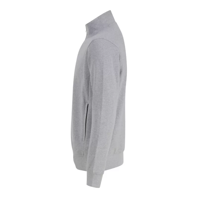 Sweat-shirt durable col zippé, intérieur brossé, 2 poches latérales zippées, 300 g/m²