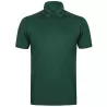 Polo maille piquée polyester stretch respirant, col plat et pointes de col raccourcies, 180 g/m²