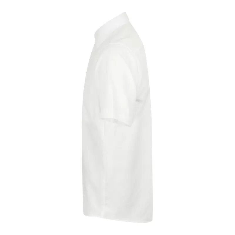 Chemisette respirante manches courtes en polyester léger, boutons nacrés, 115 g/m²