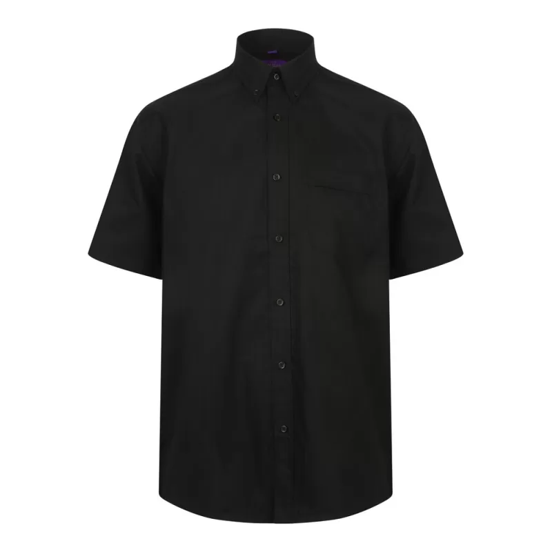 Chemisette respirante manches courtes en polyester léger, boutons nacrés, 115 g/m²