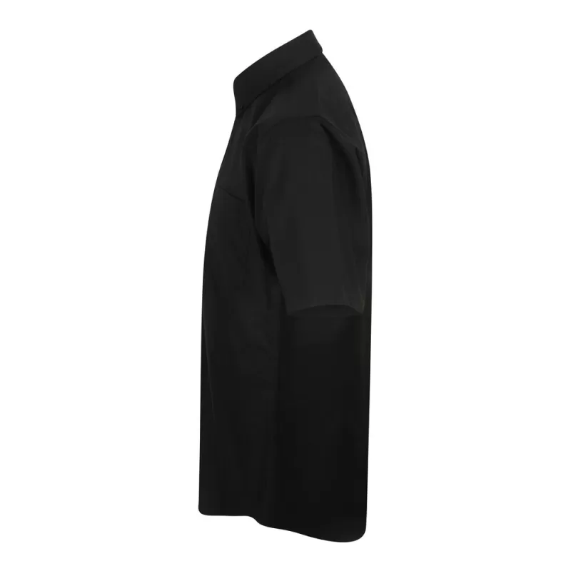 Chemisette respirante manches courtes en polyester léger, boutons nacrés, 115 g/m²