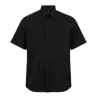 Chemisette respirante manches courtes en polyester léger, boutons nacrés, 115 g/m²