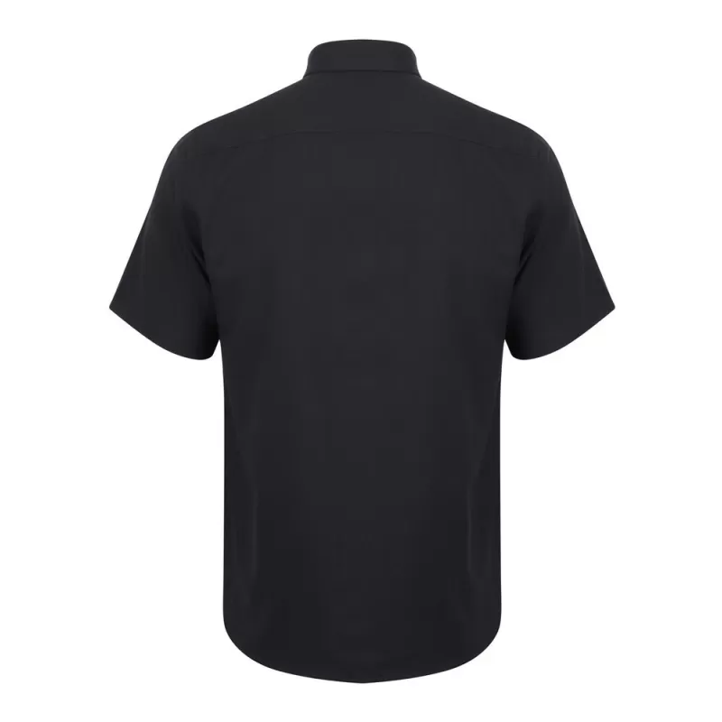 Chemisette respirante manches courtes en polyester léger, boutons nacrés, 115 g/m²