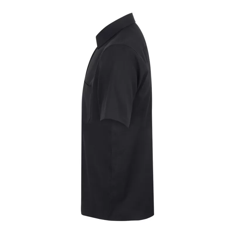 Chemisette respirante manches courtes en polyester léger, boutons nacrés, 115 g/m²