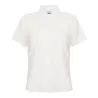 Chemisette femme respirante manches courtes en polyester léger, boutons nacrés, 115 g/m²