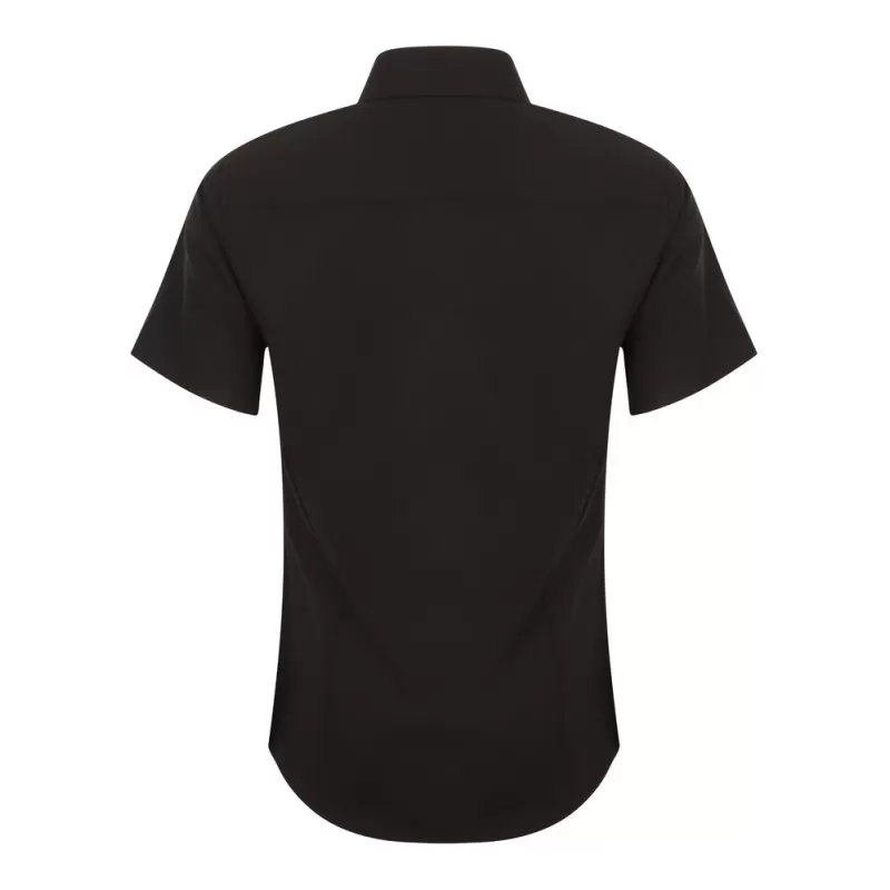 Chemisette femme respirante manches courtes en polyester léger, boutons nacrés, 115 g/m²