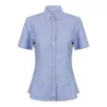 Chemise femme Oxford manches courtes en coton infroissable, coupe droite, 150 g/m²