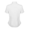 Chemise femme Oxford manches courtes en coton infroissable, coupe droite, 150 g/m²