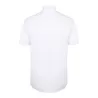 Chemise Oxford manches courtes en coton infroissable, coupe droite, 150 g/m²