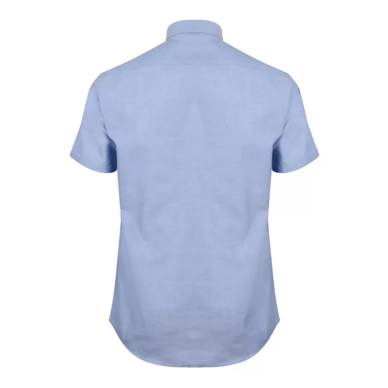 Chemise Oxford manches courtes en coton infroissable, coupe droite, 150 g/m²