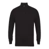 Pull col zippé en coton acrylique jauge 12, 225 g/m²