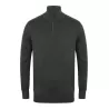 Pull col zippé en coton acrylique jauge 12, 225 g/m²