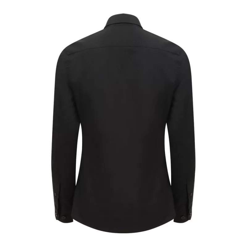 Chemise femme Oxford manches longues en coton infroissable, coupe droite, 150 g/m²