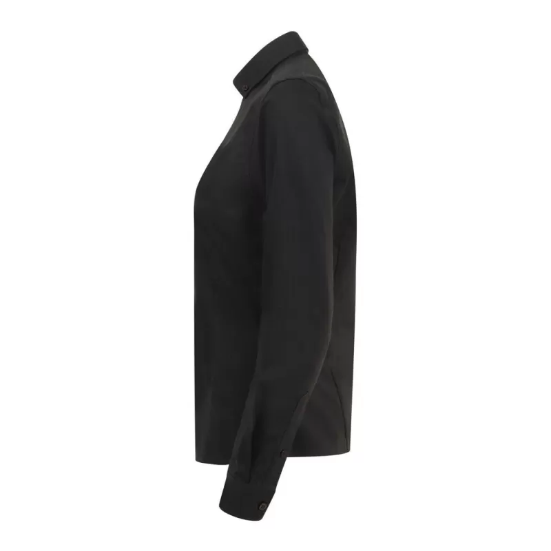 Chemise femme Oxford manches longues en coton infroissable, coupe droite, 150 g/m²
