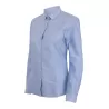 Chemise femme Oxford manches longues en coton infroissable, coupe droite, 150 g/m²